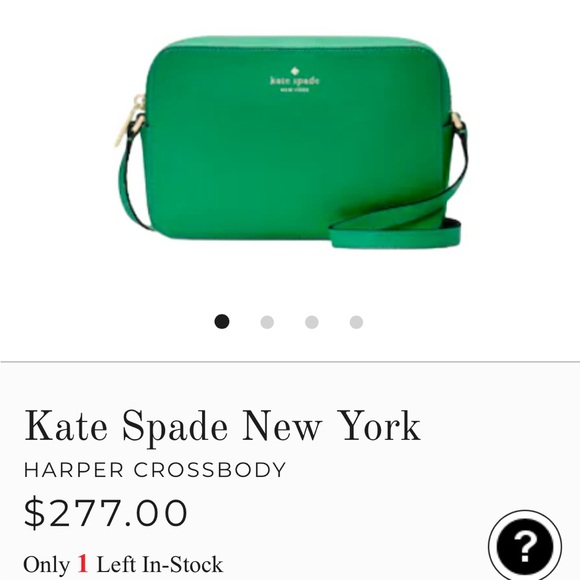 COPY - Kate Spade Harper Green Bean Leather Crossbody Bag Handbag - NWOT - Picture 10 of 10